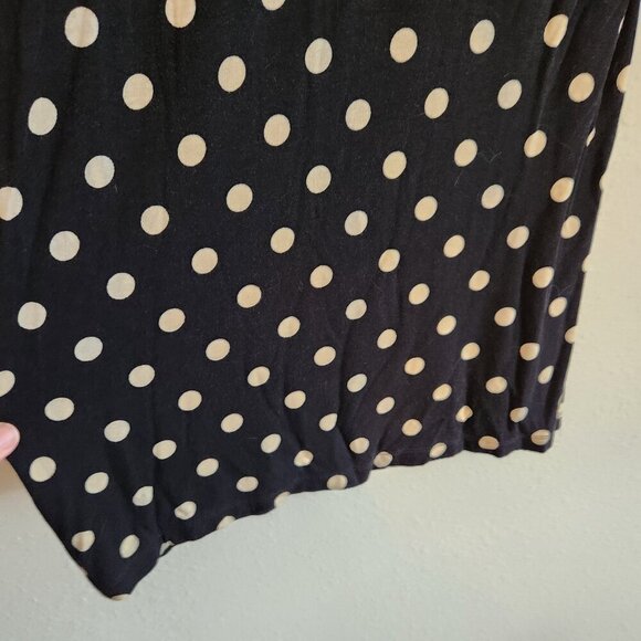 Anthropologie Maeve Davina Layered Polka Dot Dress Black Tan Size Small - Picture 7 of 13